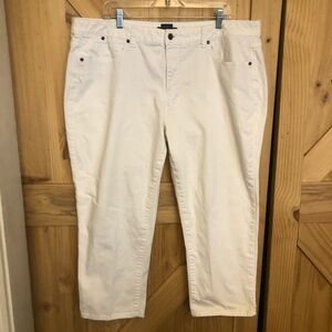 Talbots Heritage White Denim Capri Jeans  Size 18W